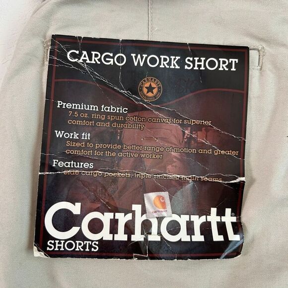 Carhartt Cargo Work Shorts Men’s 28 Khaki Beige Cotton Workwear Utility Pockets - Picture 6 of 11